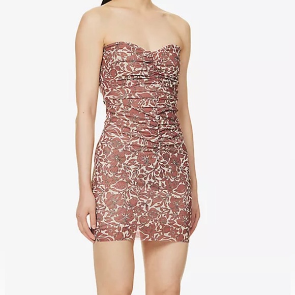 Bec + Bridge Priya Floral Print Ruched Strapless Mini Dress - Picture 4 of 8